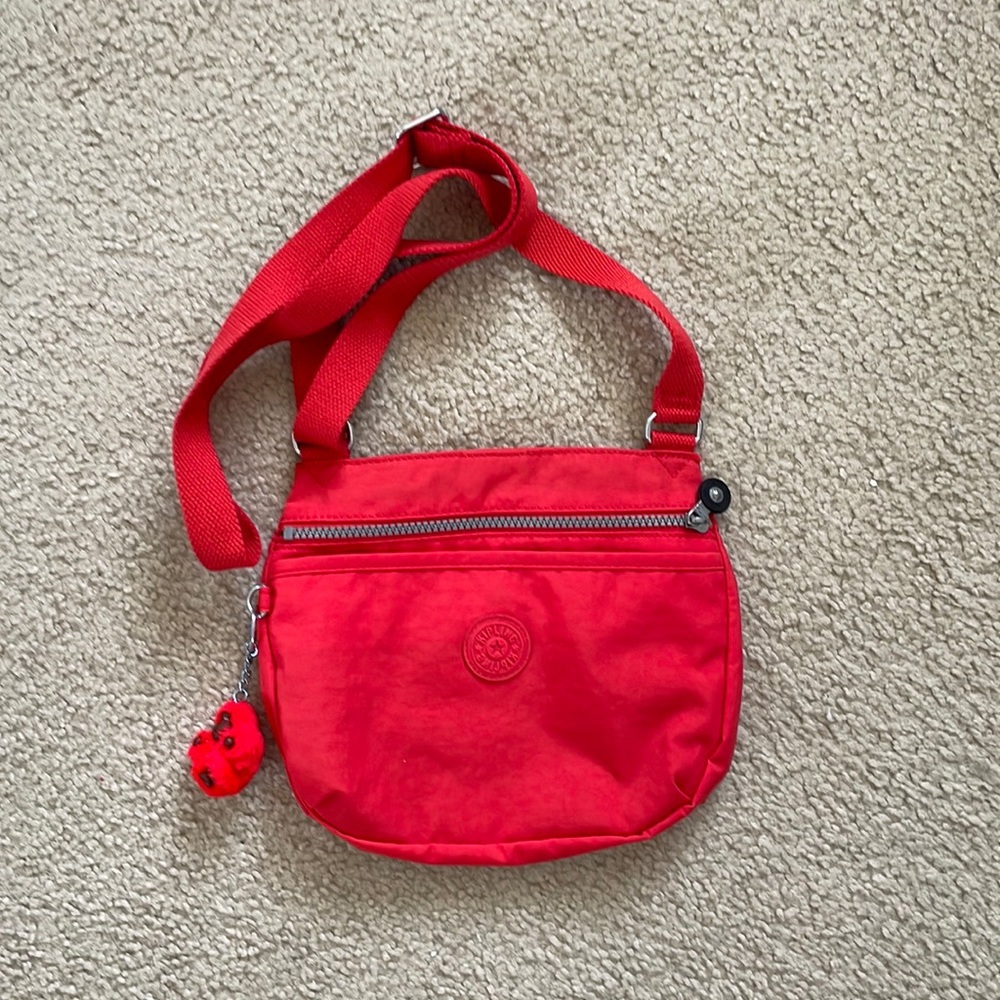 Kipling red crossbody purse